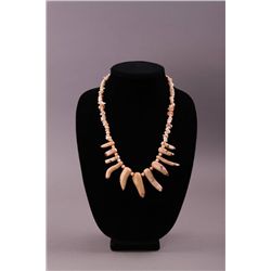 White Coral necklace.  (Size: See last photo for