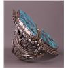 Image 2 : Rare Native American large Silver and Turquoise double
