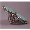 Image 2 : Rare Native American large Silver and Green Turquoise