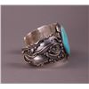 Image 2 : Native American large Silver and Turquoise stone