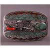 Image 1 : Native American Silver, Turquoise and coral belt