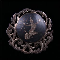 Siam Silver Pendant.  Stamped "Siam Sterling"  0.35 oz.