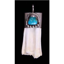 Very Rare Elephant Tooth Native American Silver and