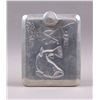 Image 1 : Rare Sheffield England Silver plated skinny flask of