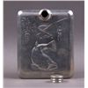 Image 2 : Rare Sheffield England Silver plated skinny flask of