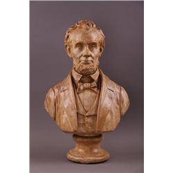 Mid 20th century plaster Lincoln bust.  Has foundry