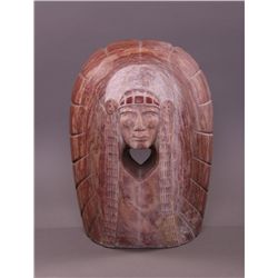 Native American Stone carved sculpture of a Chief in