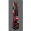 Image 3 : Beautiful large African wood carved statue.   Size: 47"