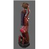 Image 4 : Beautiful large African wood carved statue.   Size: 47"