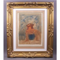 French Painting, 1955, signed by artist.  Original on