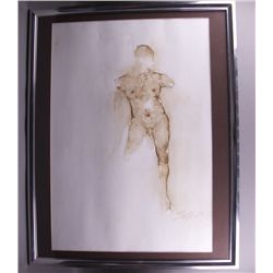 Figure Study, signed by artist.  Unclear signature.