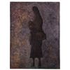 Image 1 : Shadow figure painting on board signed "Bonilla". Size: