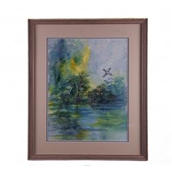 Original watercolor by listed artist Rosemary Tapia