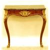 Image 1 : GOOD PAIR OF LOUIS XV STYLE GILT BRONZE MOUNTED MAHOGANY CONSOLE TABLES...