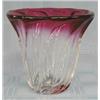 Image 1 : VAL ST. LAMBERT CRYSTAL VASE...