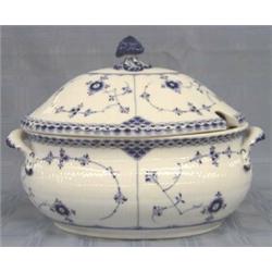 RARE AND VERY FINE ROYAL COPENHAGEN PORCELAIN TUREEN AND COVER...