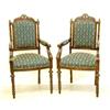 Image 1 : PAIR OF LOUIS XIV STYLE FRUITWOOD ARM CHAIRS...