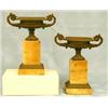 Image 1 : GOOD PAIR OF E4MPIRE STYLE BRONZE AND MARBLE URNS...