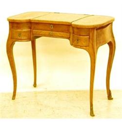 LOUIS XV STYLE TULIPWOOD AND FRUITWOOD MARQUETRY TABLE...