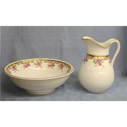 GOOD MINTON PORCELAIN PITCHER AND BASIN...