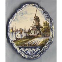 DELFT PORCELAIN PLAQUE...