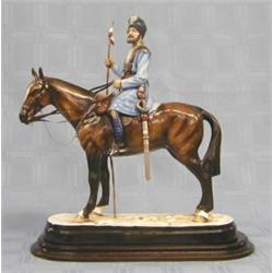 MICHAEL SUTTY PORCELAIN EQUESTRIAN GROUP "27th LIGHT CAVALRY"...