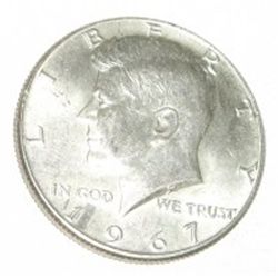 1967 SILVER KENNEDY HALF DOLLAR *NICE EARLY MS HIGH GRADE HALF DOLLAR*!! SILVER HALF DOLLAR CAME OUT