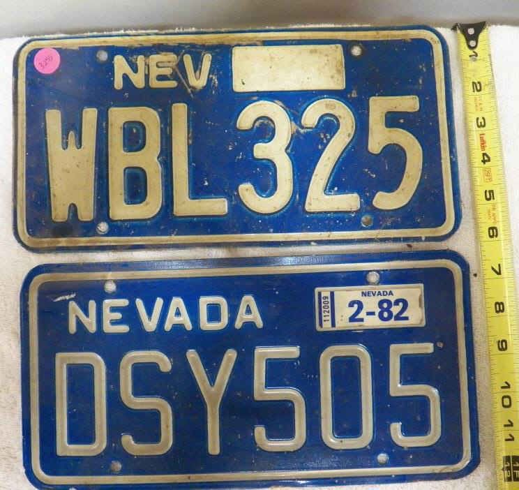 2 Nevada License Plates