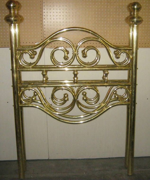 Brass Bed Head & Footboard. No Frame