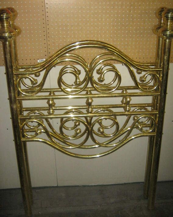 Brass Bed Head & Footboard. No Frame