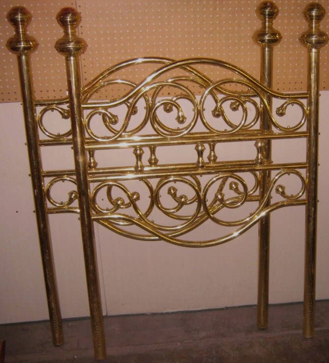 Brass Bed Head & Footboard. No Frame