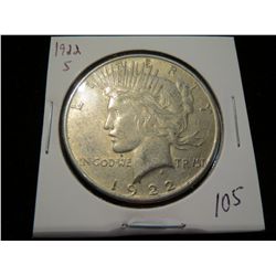1922S Peace Silver Dollar