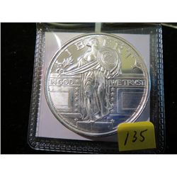 Standing Liberty Round 1oz .999 Fine Silver