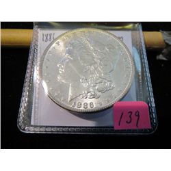 1886 Morgan Silver Dollar - UNC - Top 100 VAM 1A Line in 6