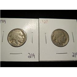 Buffalo Nickels: 1919 & 1920