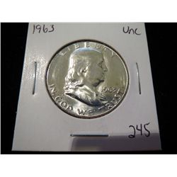 1963 Franklin Half Dollar - UNC