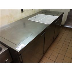 LARGE 3 DOOR STAINLESS STEEL COOLER