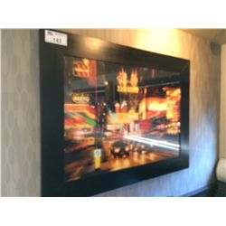 FRAMED PHOTOGRAPH - STREET AT NIGHT