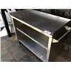Image 1 : LARGE STAINLESS STEEL MOBILE SERVICE CART