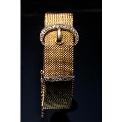 VICTORIAN DIA & 18K BRACELET...