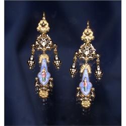 GEORGIAN ANTIQUE 18K ENAMEL NECK....