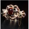 Image 1 : GEORGIAN 14K ENAMEL GARNET BRACELET...