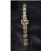 Image 1 : HUNGARIAN VERMEIL BRACELET W/ ENAMEL, TURQ, PEARLS...