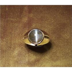 14K GENTLEMAN¹S CAT¹S EYE RING, 9CT....