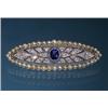 Image 1 : DIAMOND SAPPHIRE PLATINUM BROOCH CIRCA 1915...