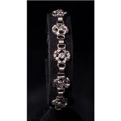 FRENCH 18K DIAMOND ANTIQUE BRACELET...