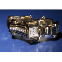 RETRO 14K DIAMOND BRACELET WATCH...