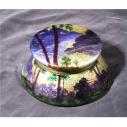 ANTIQUE SIGNED LIMAGE ENAMEL BOX...