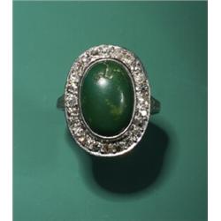 EDWARDIAN TURQUOISE DIAMOND PLATINUM RING...
