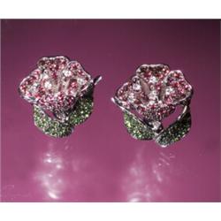 PAVE SET 18K EARCLIPS WITH DIAMONDS...